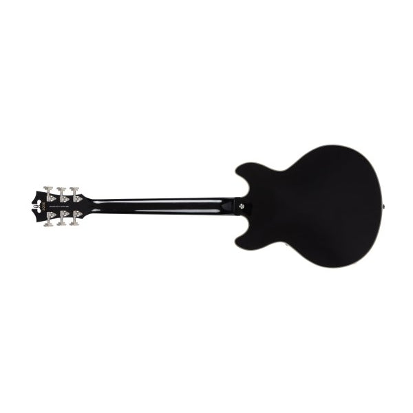 D'Angelico Premier Mini DC Double Cutaway Semi-hollow Electric Guitar (Black Flake)