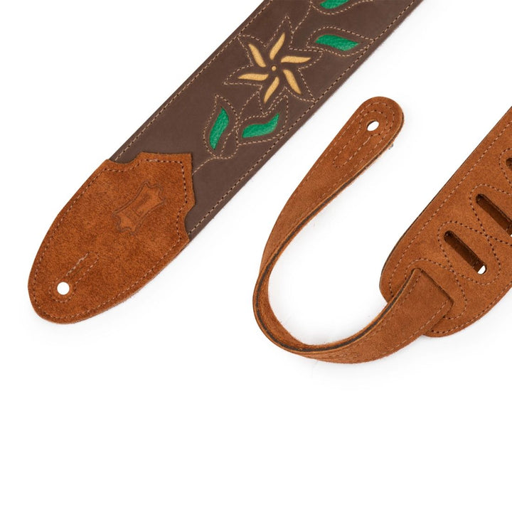 Levy's 2.5'' Flowering Vine Strap - Dark Brown/Yellow