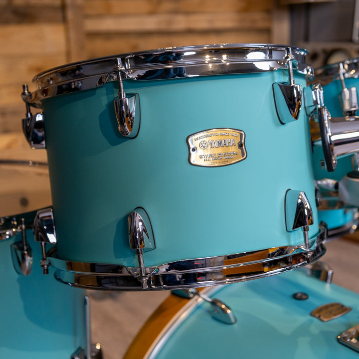 Yamaha SBX0F56-  Stage Custom Birch 5-Piece Shell Pack w/ hardware (10x7, 12x8, 14x13ft, 14x5.5, 20x17,  HW680W) - MSG Matte Surf Green