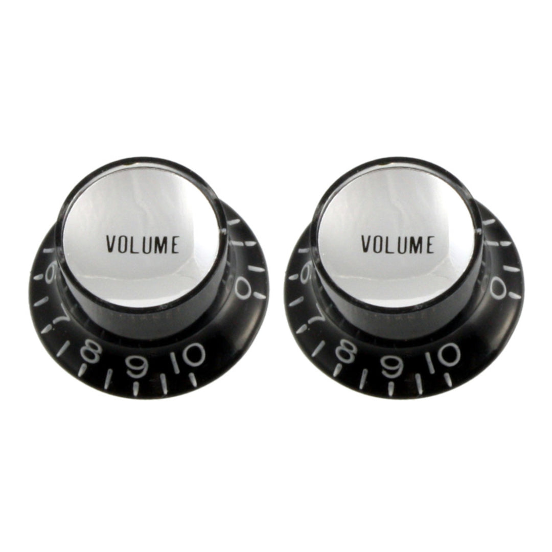 Allparts PK-0184-B23 Black Volume Reflector Knobs - 50 Piece Bulk Pack