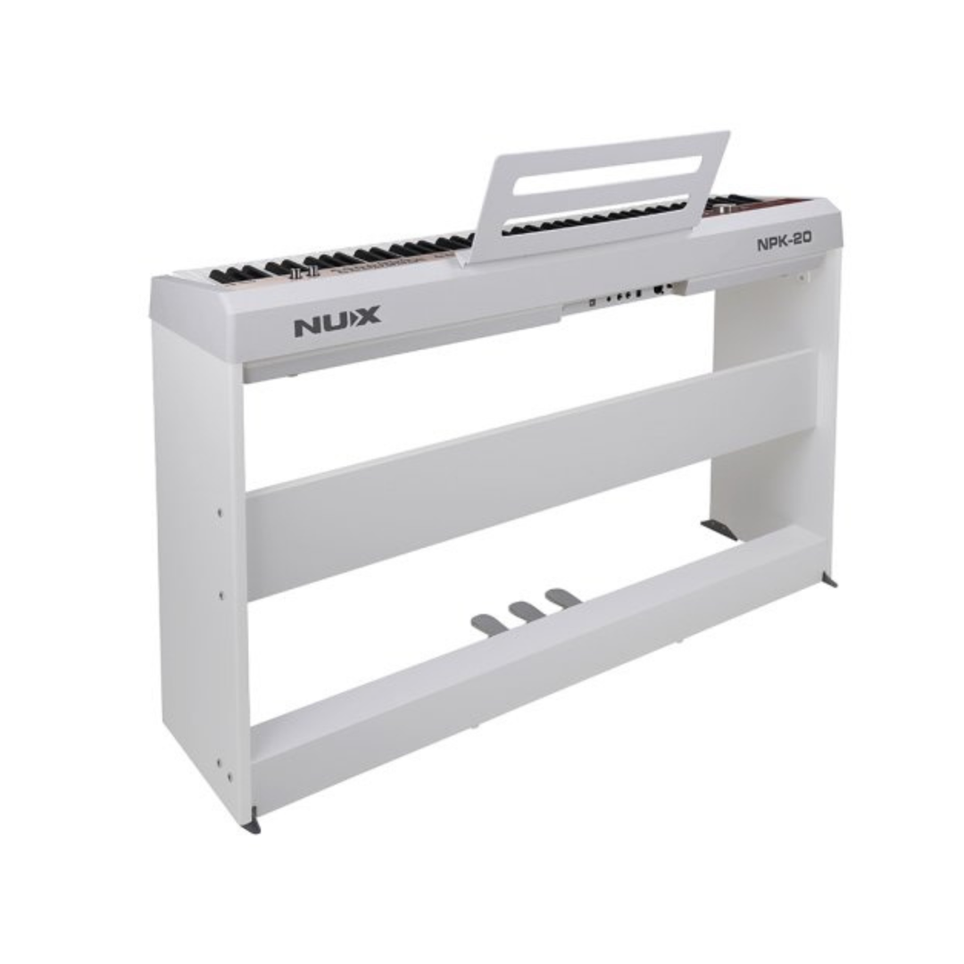 Nux NPK-20WH 88-Key Triple-Sensor Portable Digital Piano - White