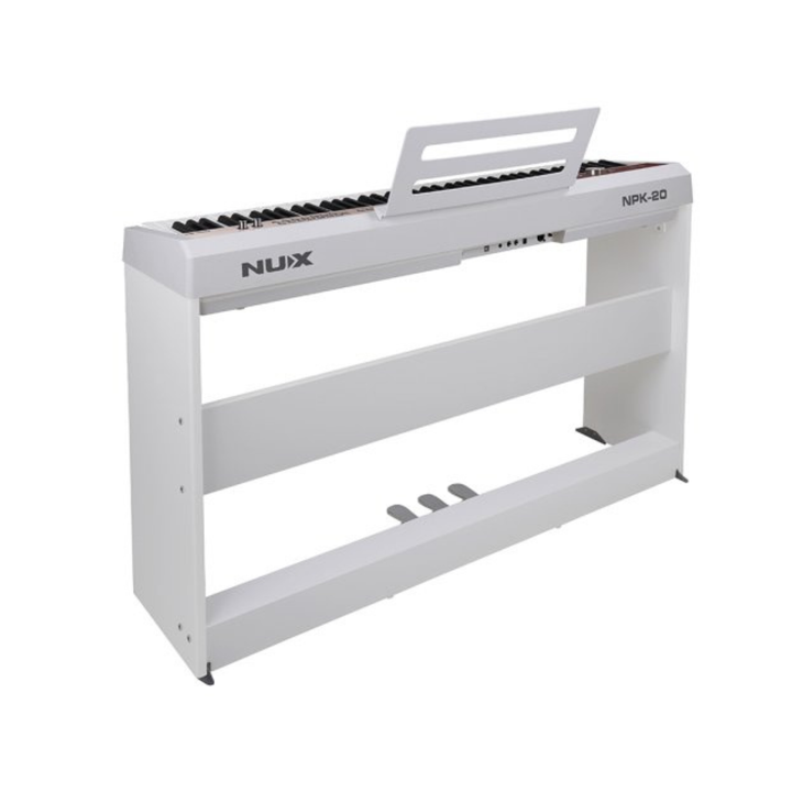 Nux NPK-20WH 88-Key Triple-Sensor Portable Digital Piano - White