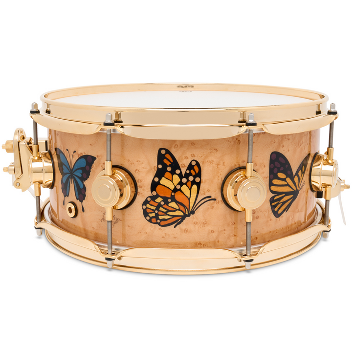 DW DREX5513SSG-SE Sheila E. Collector’s Series ICON Snare, 5.5 x 13" - Birdseye Maple