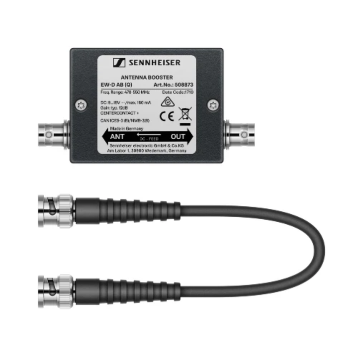 Sennheiser EW-D AB Inline Antenna Booster for EW-D Wireless Systems (R: 520 to 608 MHz)