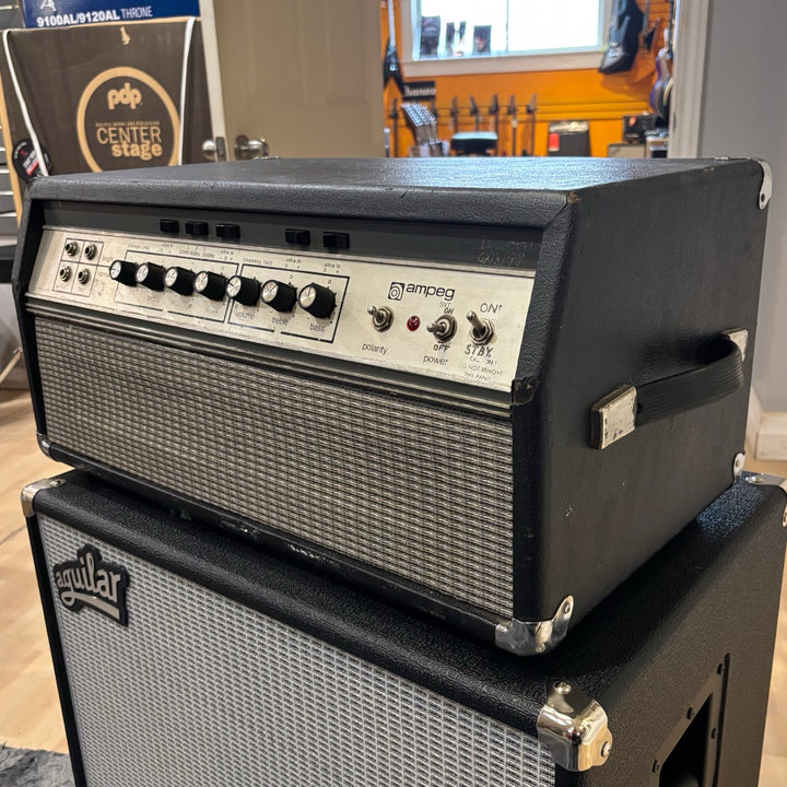 Vintage Ampeg - SVT 300 Watt Tube Bass Guitar Head ( Magnavox Era Blackline - 1973 ) - USED