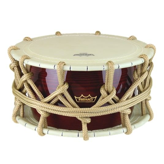 Remo JS-0710-3T Taiko Drum, Shime Daiko, 10.25" Diameter, 7" Depth, Rope Tuned, "Burgundywood" Tint