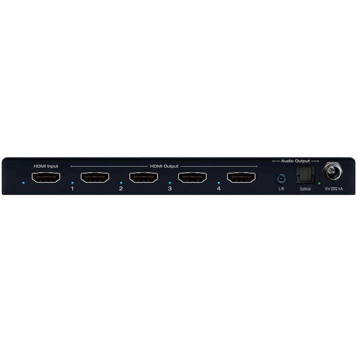 Key Digital KD-DA1X4DC 1x4 4K HDMI Distribution Amplifier w/ Audio De-Embedding/Down Conversion