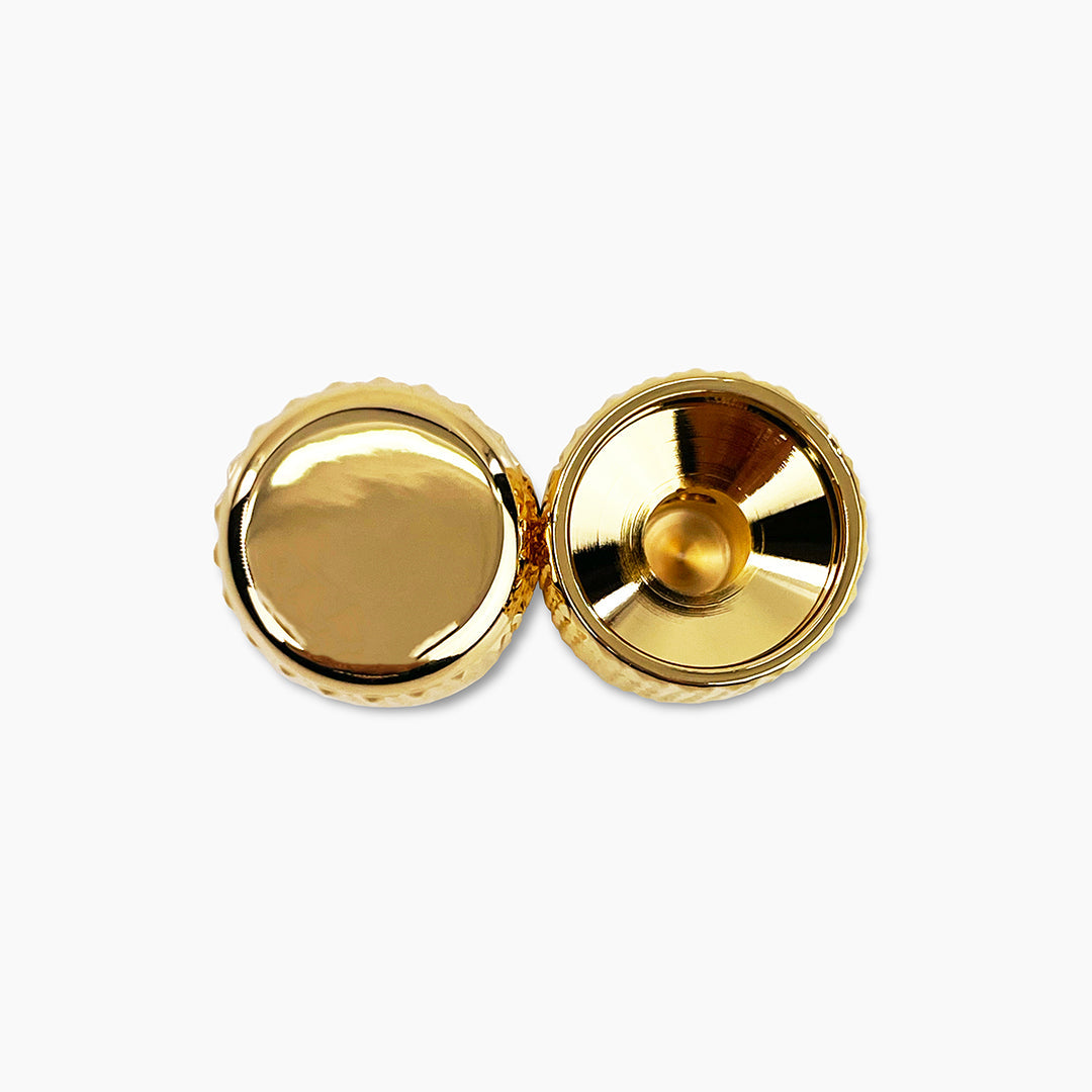 Allparts MK-0112 Heavy Knurl Metal Barrel Knobs Gold