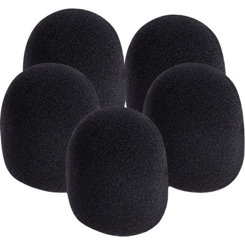 On-Stage ASWS58B5 - Foam Windscreen for Handheld Microphones (5-Pack