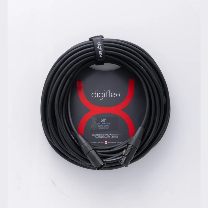 Digiflex HDMX3-25  25' Performance Series HiFlex DMX Cable 3 pin XLRM to XLRF