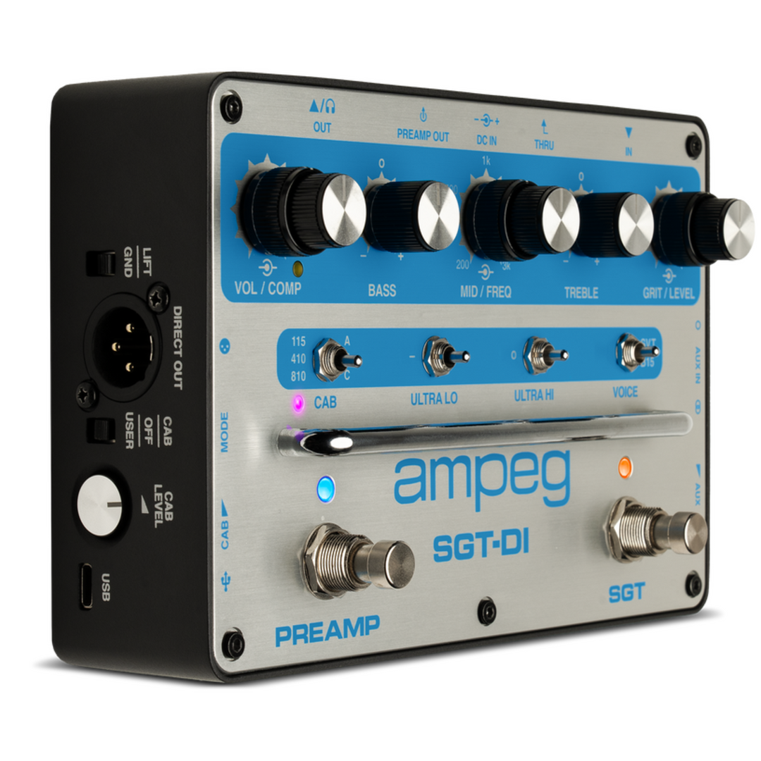 Ampeg SGT-DI Bass Preamp Pedal and DI Blue Line Anniversary Edition