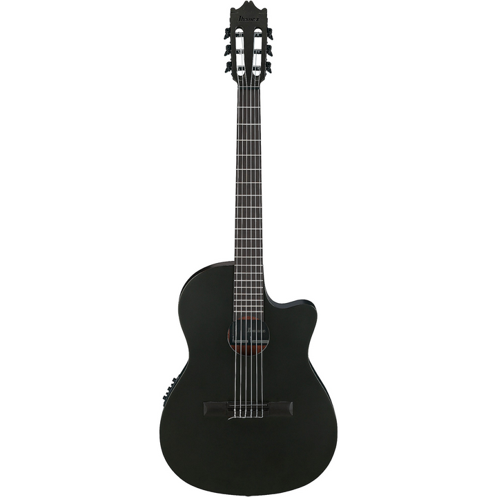 Ibanez GA621BOT Thinline Cutaway Classical Acoustic-Electric Guitar Black Out
