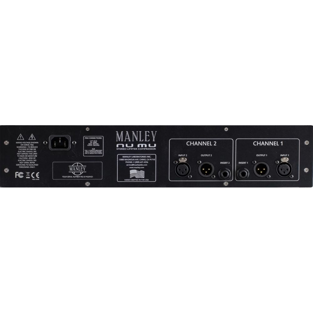 Manley NU MU Dual-Channel Tube/Solid State Hybrid Compressor/Limiter