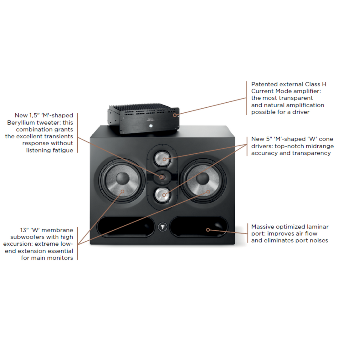 Focal FOBSBEUM2124B003 Bundle Utopia Main 212 BE - Pair, Black