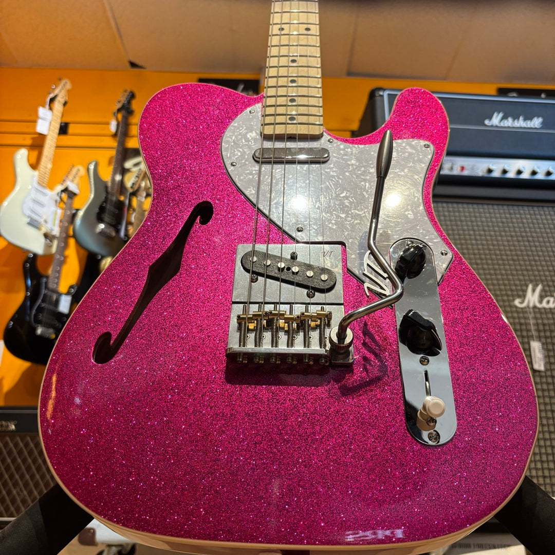 London Guitars  "Repair Shop Custom Tele Thinline Build" w/ V-Trem System - Metallic Purple - NEW