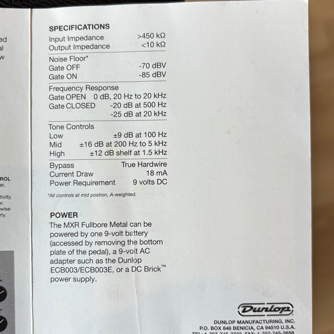 MXR - M116 Fullbore Metal Distortion Pedal w/Box - USED