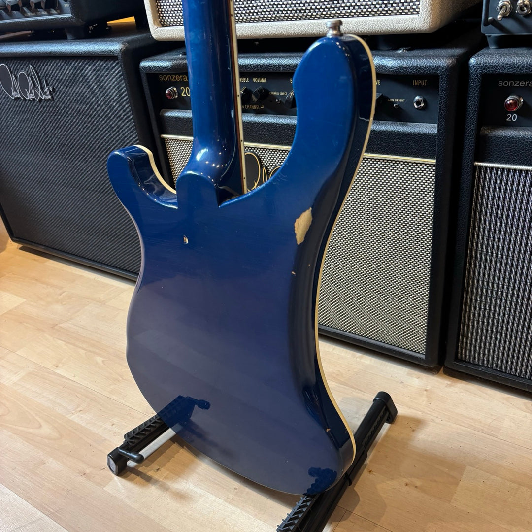 Rickenbacker 4001 Bass w/ Aftermarket HD Case ( Azure Glo Blue - 1977 ) - USED