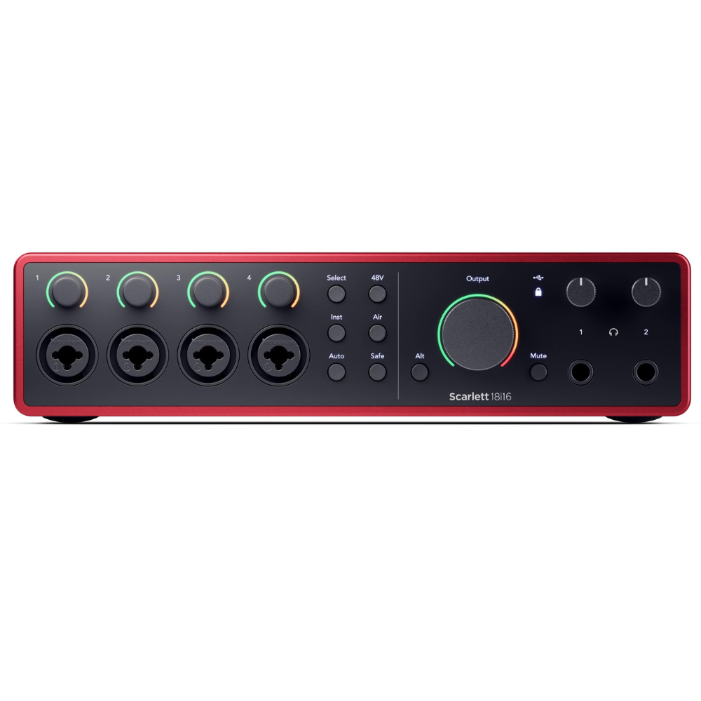 Focusrite SCARLETT-18i16-4TH-GEN 18-In, 16-Out USB Audio Interface w/ Four 4th Gen Scarlett Mic Preamps