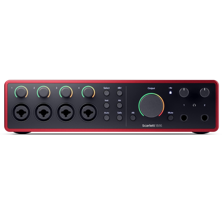 Focusrite SCARLETT-18i16-4TH-GEN 18-In, 16-Out USB Audio Interface w/ Four 4th Gen Scarlett Mic Preamps