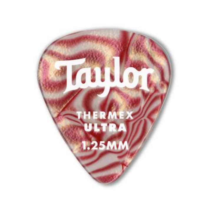Taylor Picks,Thermex,351-1.25mm Ruby Swirl Ultra,6-pc