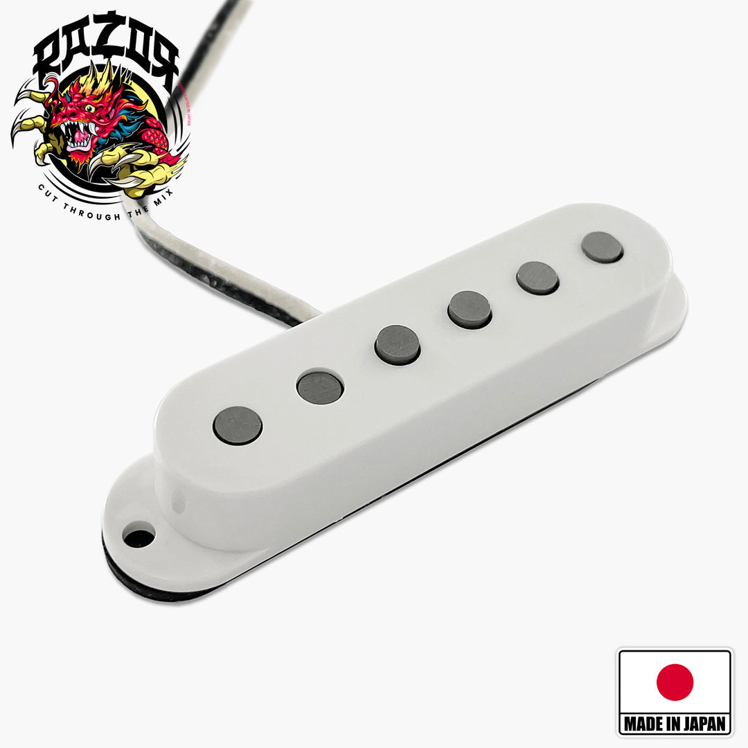 Allparts RZR-10052 Razor® Mangetsu Full Moon Bridge Pickup For Stratocaster® - White