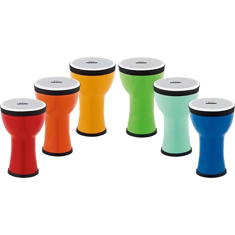 Nino Percussion 6-Piece Classroom Djembe Group Rhythm Set