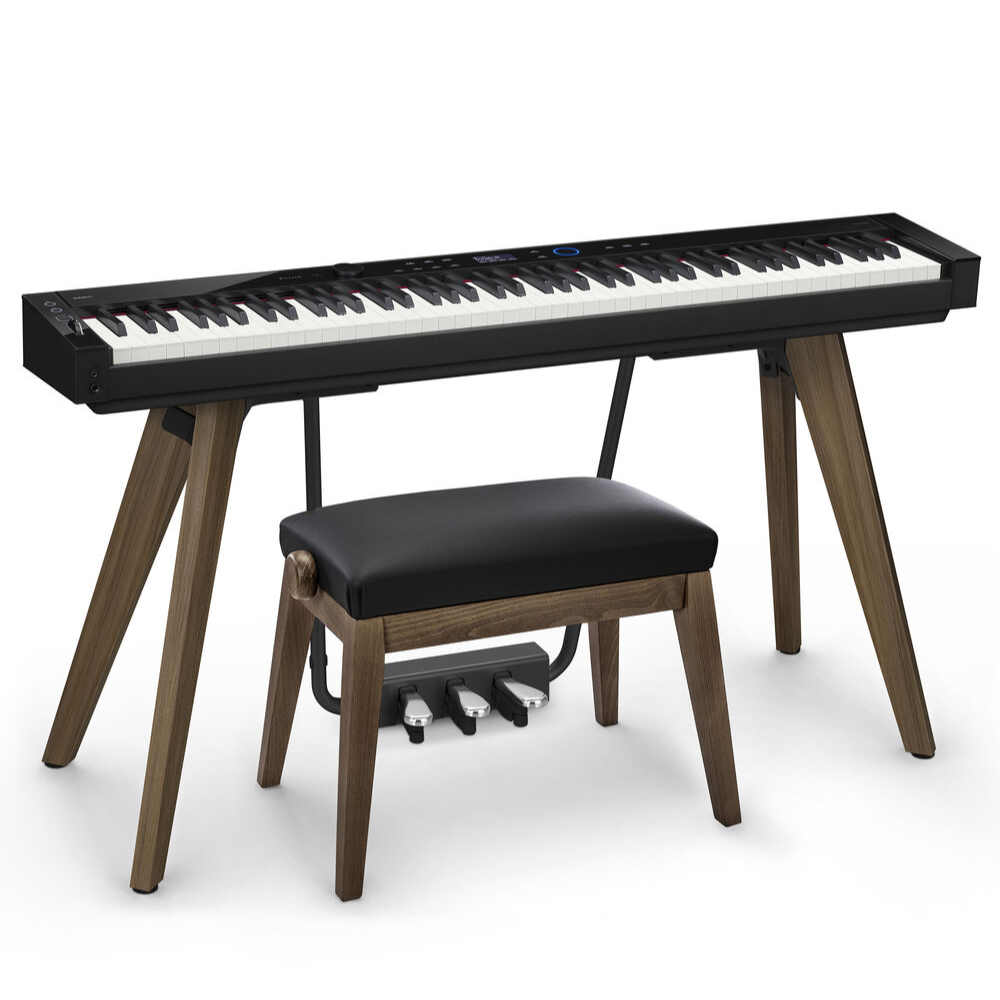 Casio Privia PX-S7000BK-BG 88-Key Digital Piano w/ Stand & Pedals - Black + Bundle w/ BG50 Piano Bench
