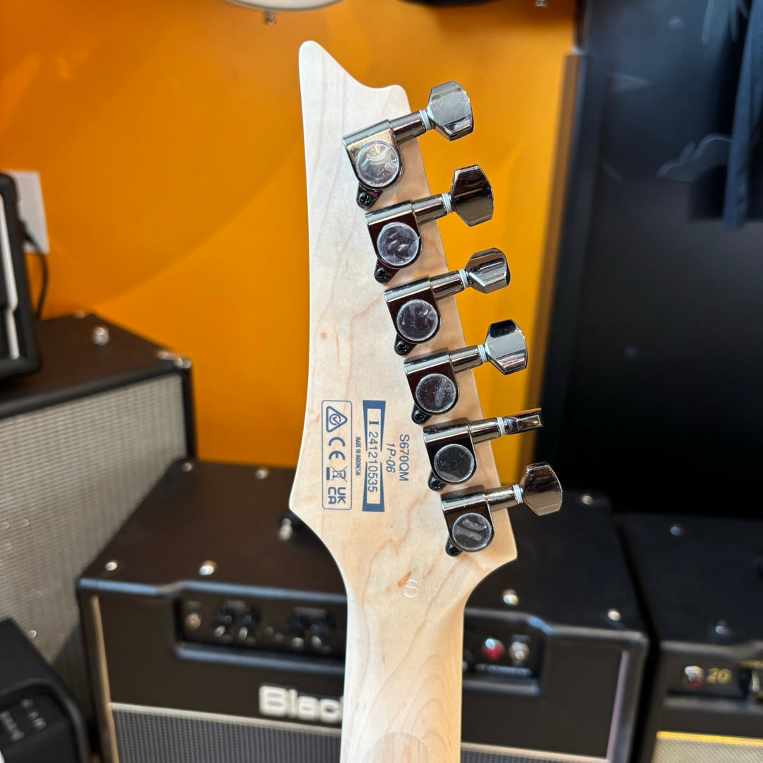 Ibanez - S Standard (Sapphire Blue) S670QMSPB (Factory Demo) "One Small Lacquer Checking Mark"