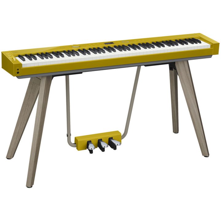 Casio Privia PX-S7000HM-BG 88-Key Digital Piano w/ Stand & Pedals - Harmonious Mustard + Bundle w/ BG50 Piano Bench