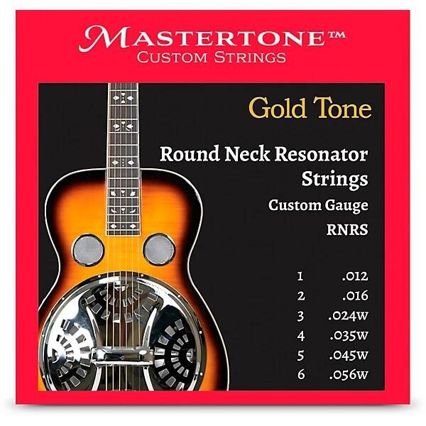 Gold Tone Round Neck Resonator Strings 12-56 Custom Gauge
