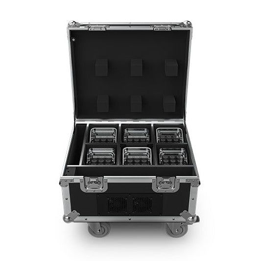 Chauvet Pro WELL-FITXX6 Kit of (6) IP65 Wireless LED Wash Comes in chargeable flight case with RF remote