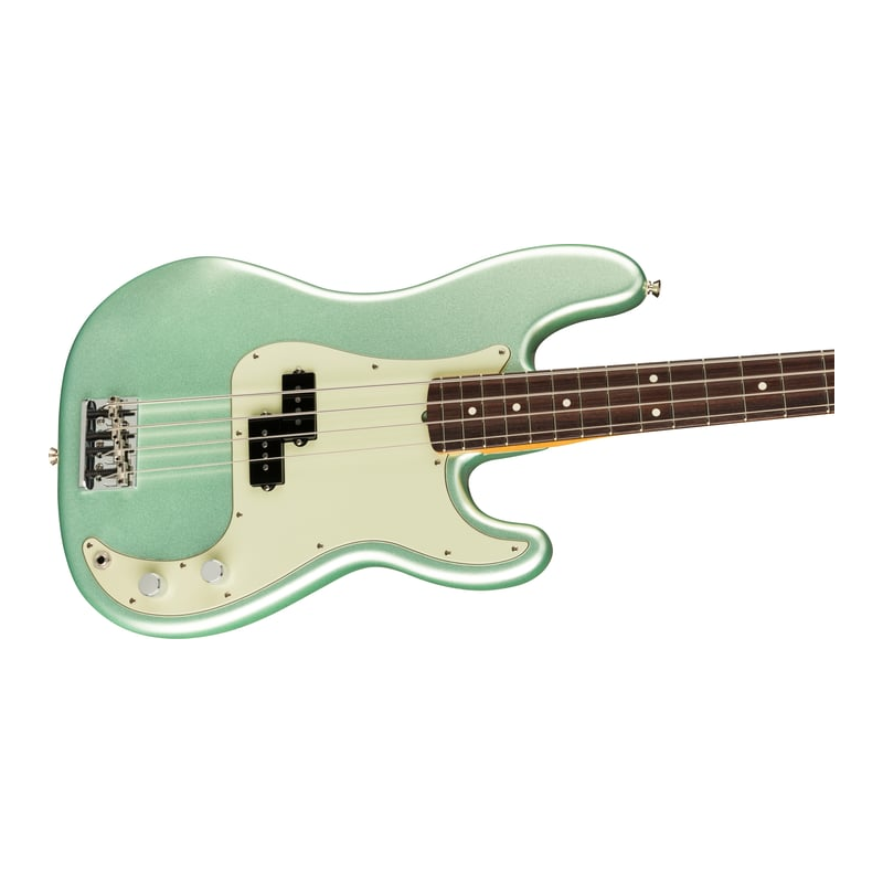 Fender American Professional II Precision Bass Rosewood Fingerboard Electric Bass Guitar - Mystic Surf Green