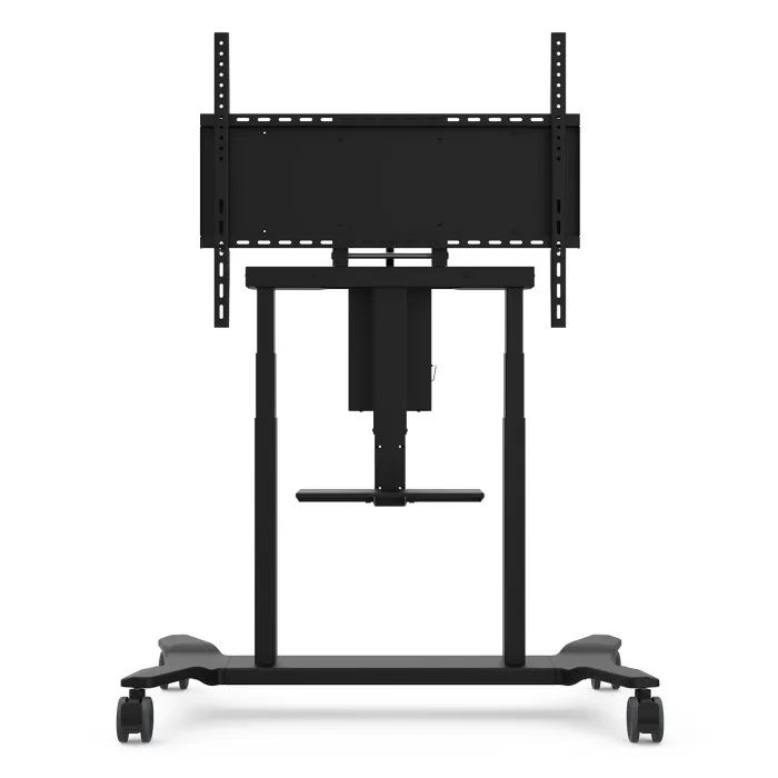 ViewSonic VB-STND-008  Motorized Mobile Cart with 90° Tilt, Storage Tray, Smooth Lift, Black