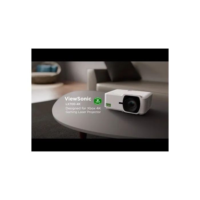 Viewsonic LX700-4K Laser Gaming Projector  UHD 4K, 3,500 ANSI Lumens, Designed for Xbox, Up to 240Hz