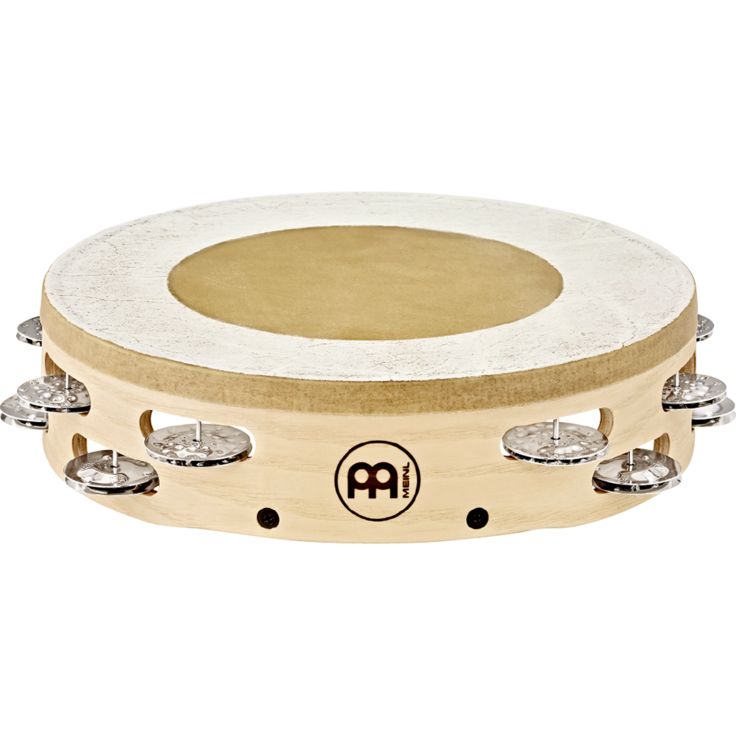 Meinl Percussion 10" Headed Artisan Edition Tambourine Dual row Mixed nickel plated / hammered nickel plated steel jingles