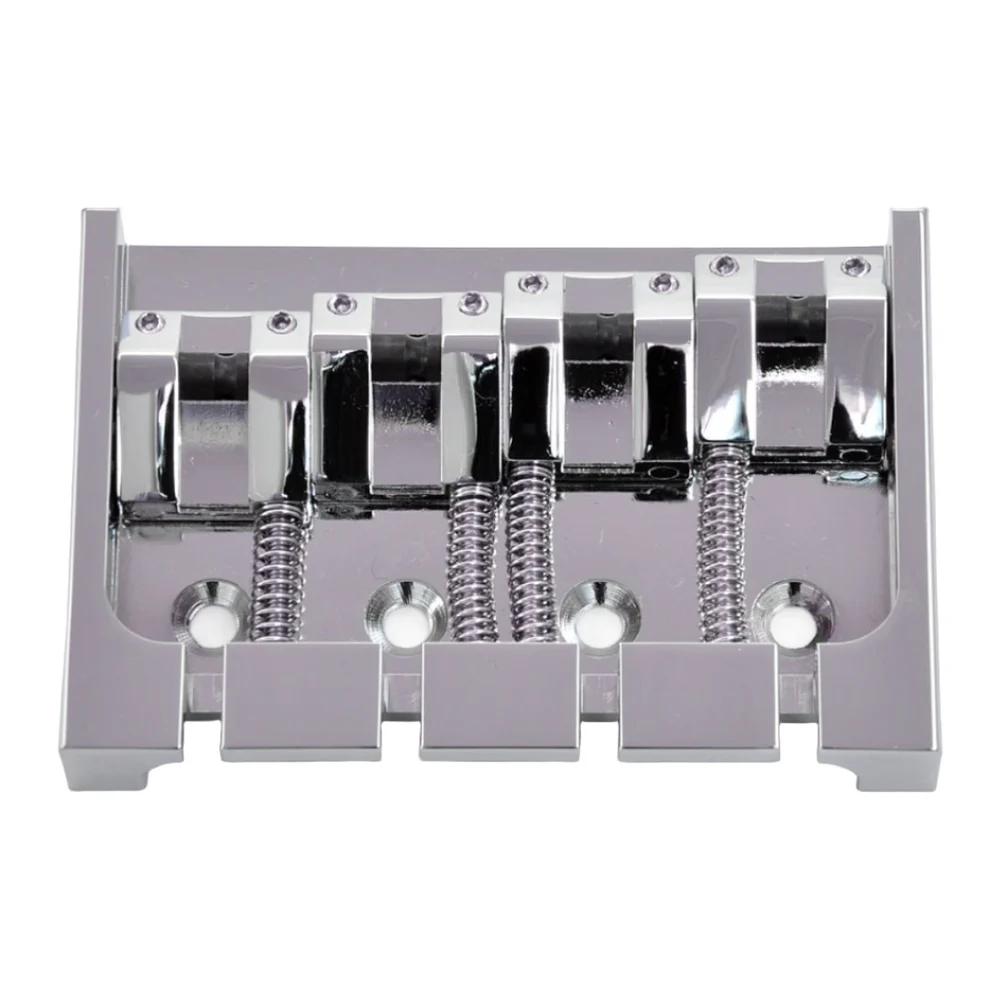 Allparts BB-3907-010 Goldo Deluxe 4D Bass Bridge, 4 String - Chrome