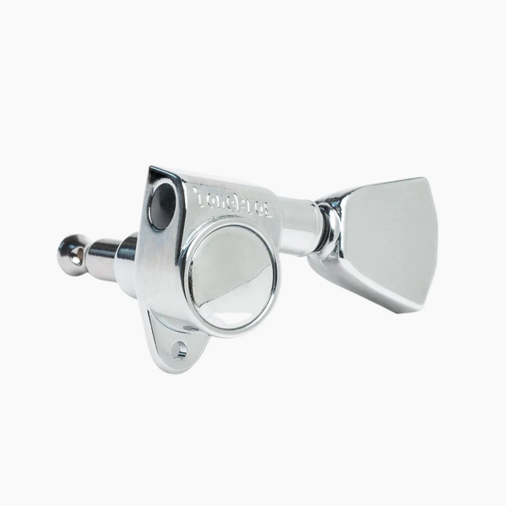 Allparts TK-7101-010 Tonepros GKH33X Tuning Keys, 3x3, Set of 6 - Chrome
