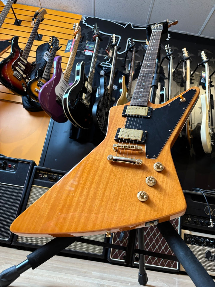 Epiphone - 58 Reissue Korina Explorer (Natural - Gold) w/ Gig Bag - 2022 - USED