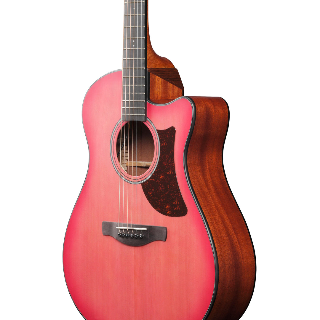 Ibanez AAM50CECRO Acoustic/Electric Guitar - Coral Red Burst Open Pore Top, Natural Open Pore Back and Sides