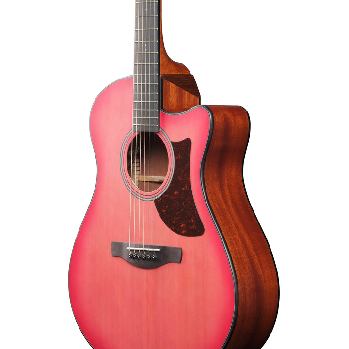 Ibanez AAM50CECRO Acoustic/Electric Guitar - Coral Red Burst Open Pore Top, Natural Open Pore Back and Sides