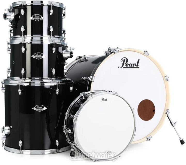 Pearl EXX785PC31 Export Series 5-Piece Drumkit - Jet Black (NO hardware, cymbals, throne)