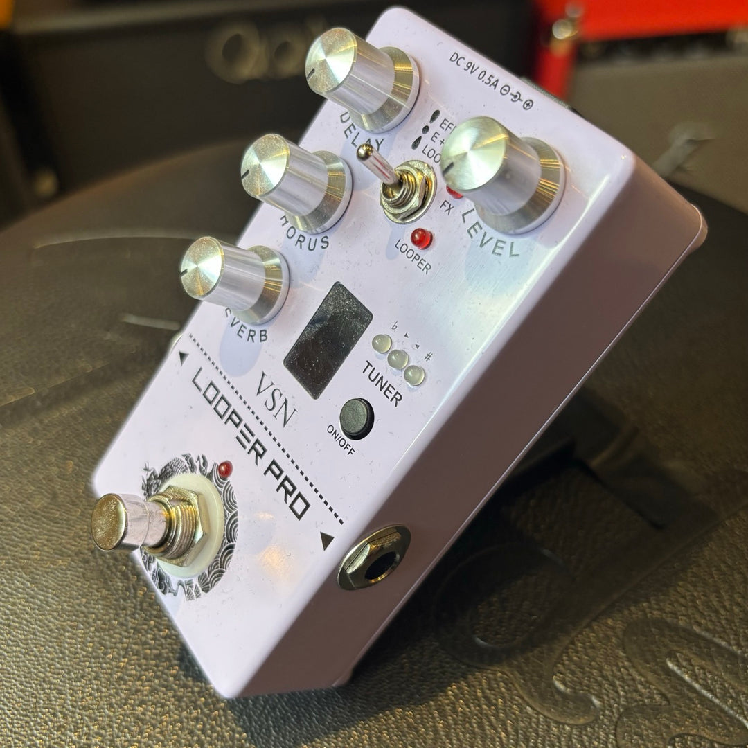 VSN - Digital Multi FX w/ Looper, Delay, Chorus, Reverb, Tuner + True Bypass & Box - USED