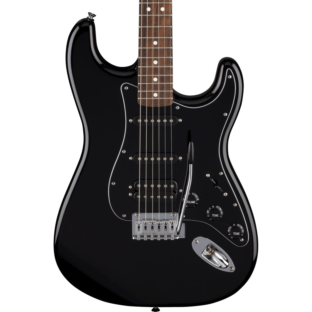 Fender Standard Stratocaster HSS Laurel Fingerboard, Black Pickguard (Black)