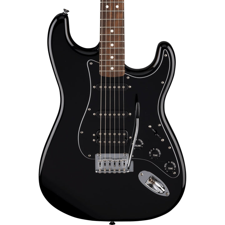 Fender Standard Stratocaster HSS Laurel Fingerboard, Black Pickguard (Black)
