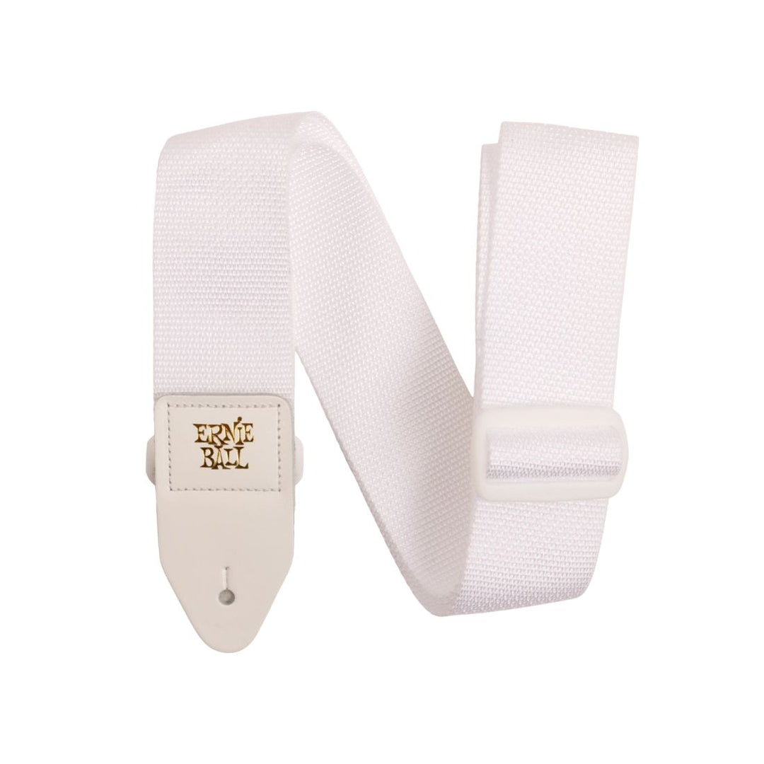 Ernie Ball Polypro Guitar Strap - White & White