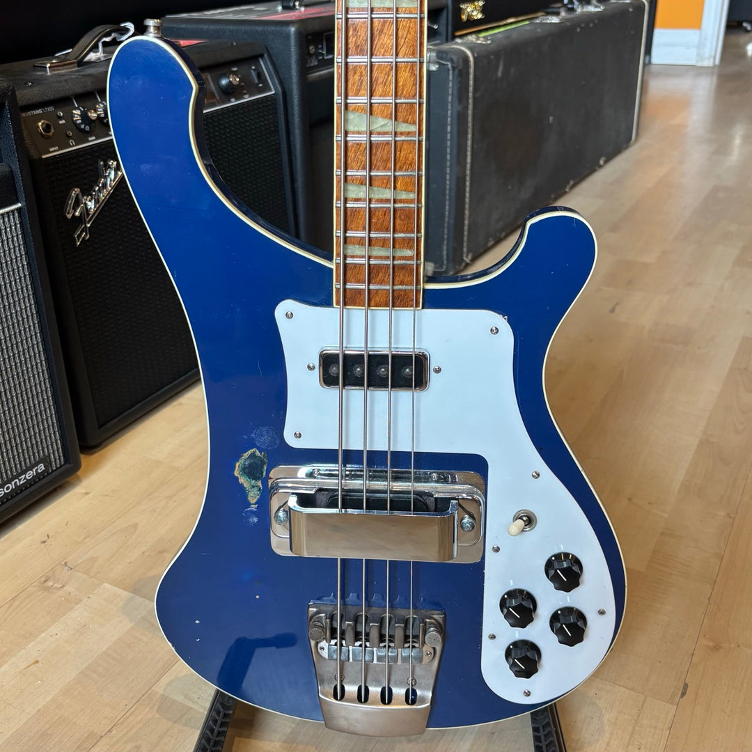 Rickenbacker 4001 Bass w/ Aftermarket HD Case ( Azure Glo Blue - 1977 ) - USED