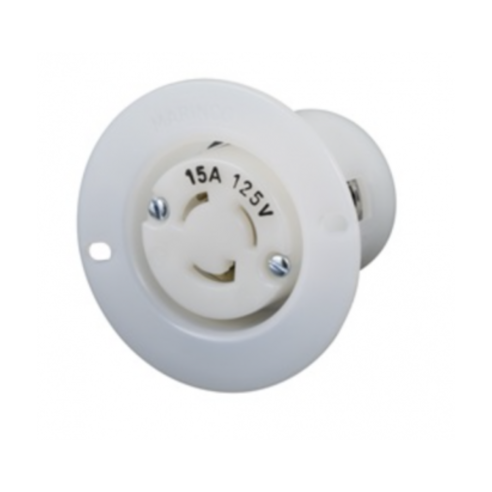 Marinco MAR-L615-4715R Female 125V/15A Twist-Lock Flanged Outlet