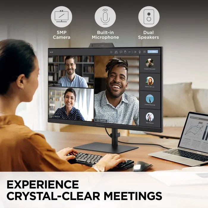 Viewsonic VG2741V 27" Video Conferencing Monitor  IR Webcam, Windows Hello, USB-C, HDMI, DP