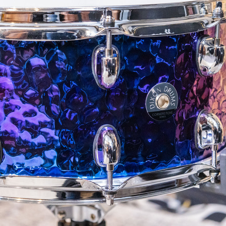 Dixon PDSCST654PTS Cornerstone 6.5 x 14 Hammered Steel Snare - Purple