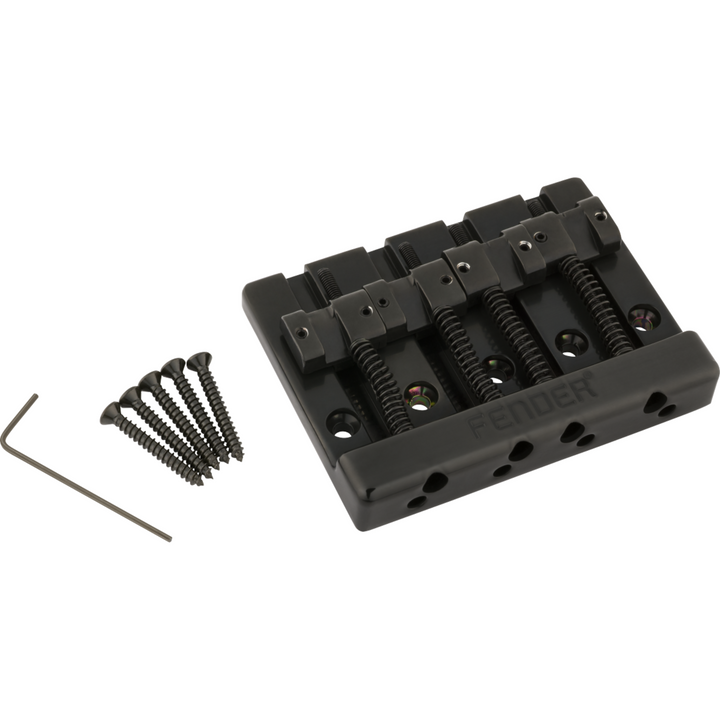 Fender ® HiMass™ 4-String Bass Bridge Assembly With Zinc Saddles -  Black